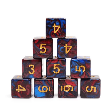 12 Piece D6 Dice Set - Blue Blood
