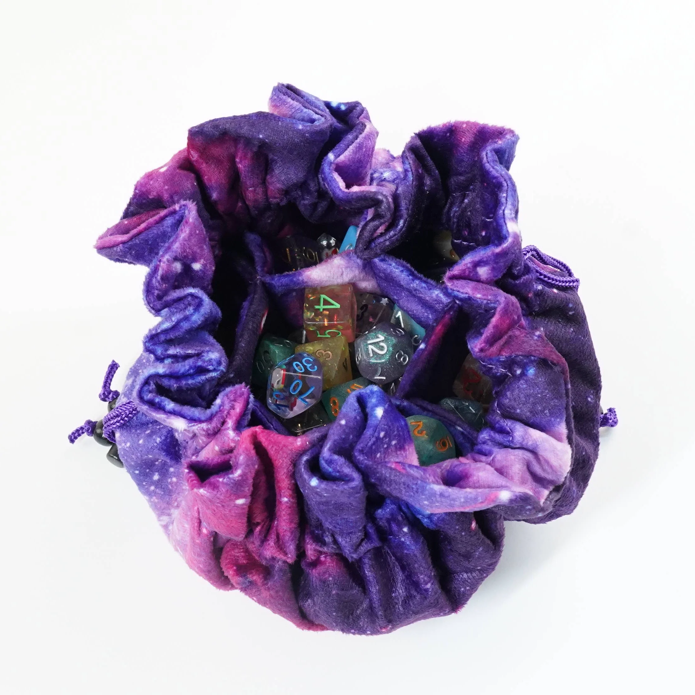 Celestial Multi-Pocket Velvet Dice Bag - Image 3